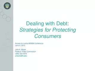 Dealing with Debt: Strategies for Protecting Consumers