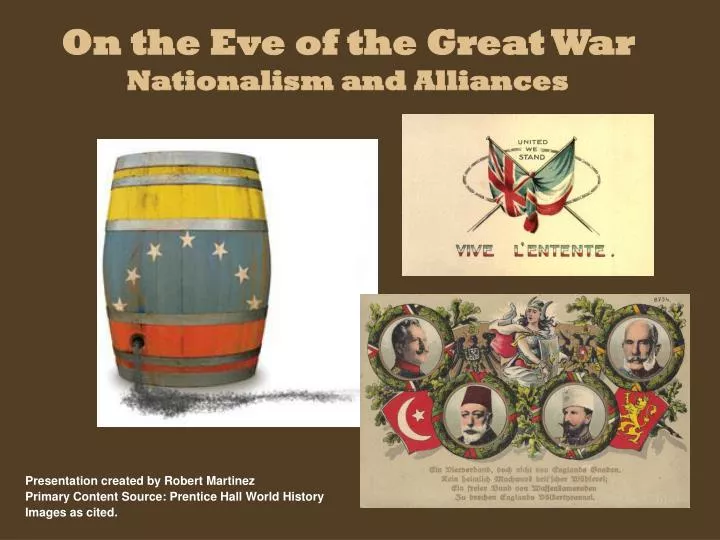 on the eve of the great war nationalism and alliances