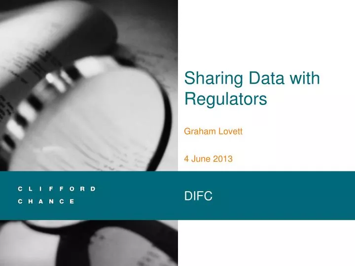 sharing data with regulators