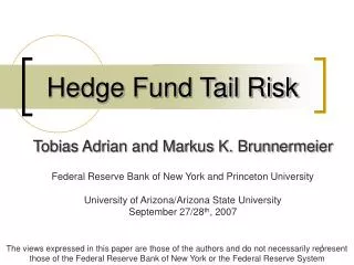 Hedge Fund Tail Risk