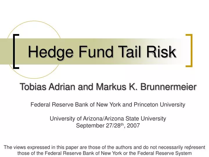 hedge fund tail risk