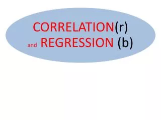 SIMPLE REGRESSION AND CORRELATION