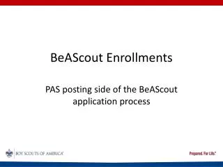 BeAScout Enrollments