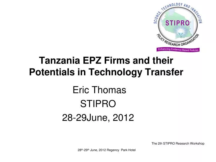 tanzania epz firms and their potentials in technology transfer