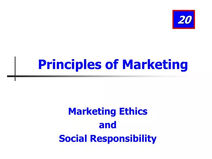 principles of marketing