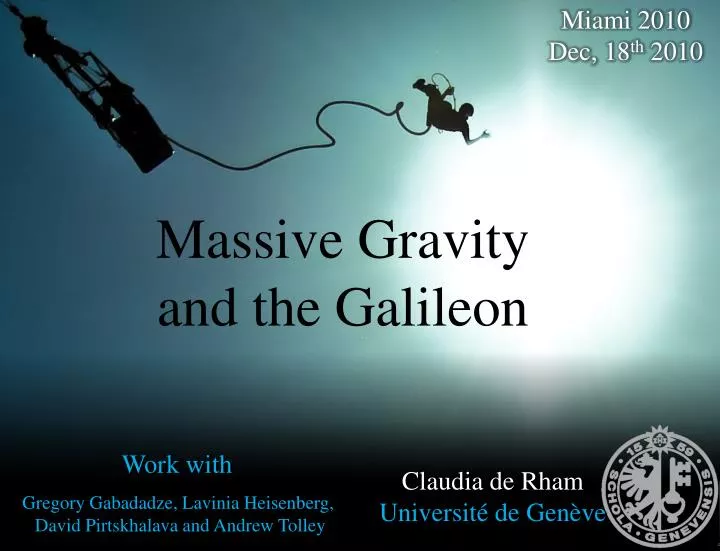 massive gravity and the galileon