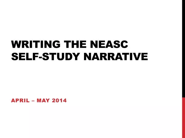 writing the neasc self study narrative