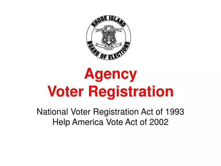 agency voter registration