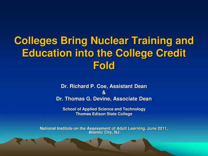 colleges bring nuclear training and education into the college credit fold