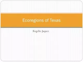 Ecoregions of Texas