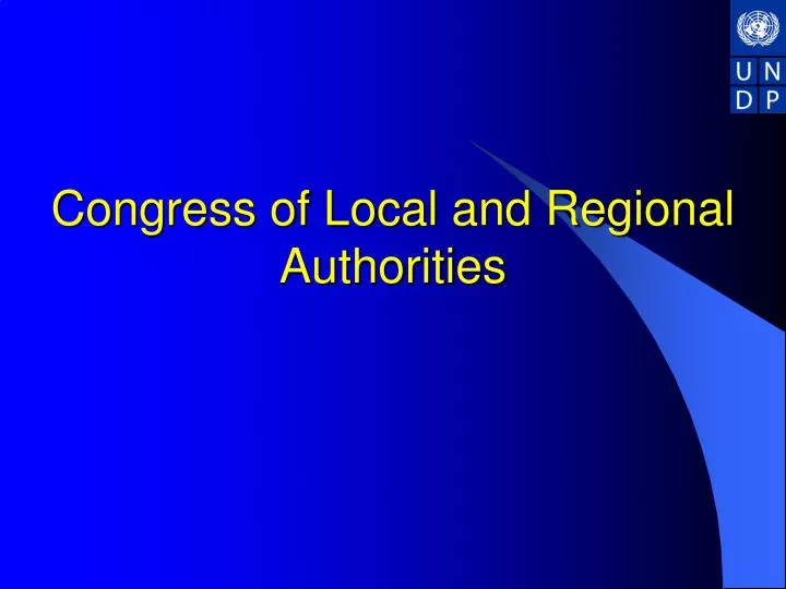congress of local and regional authorities
