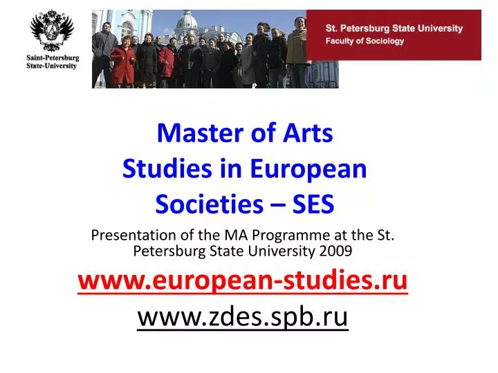 master of arts studies in european societies ses