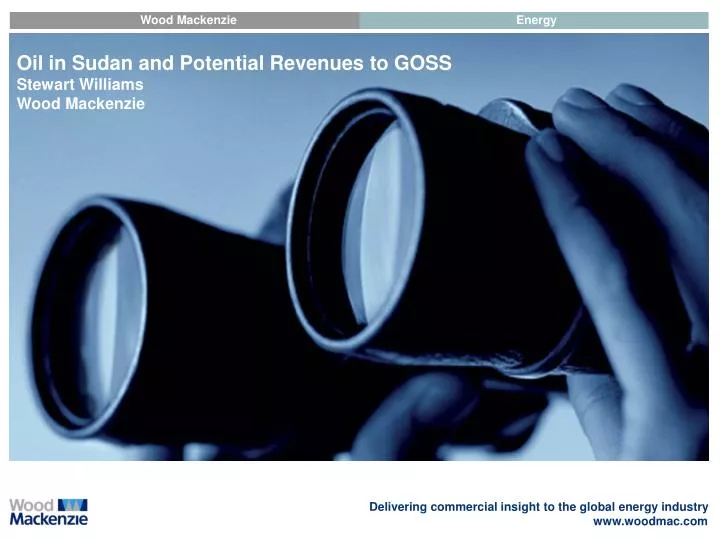 oil in sudan and potential revenues to goss stewart williams wood mackenzie