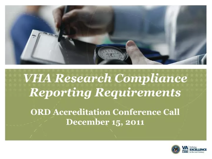 vha research compliance reporting requirements