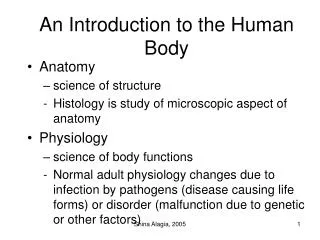 An Introduction to the Human Body