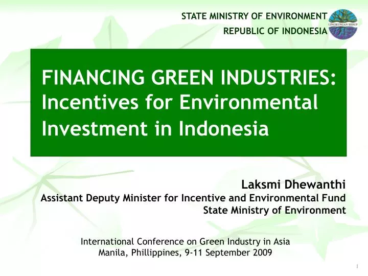 financing green industries incentives for environmental investment in indonesia
