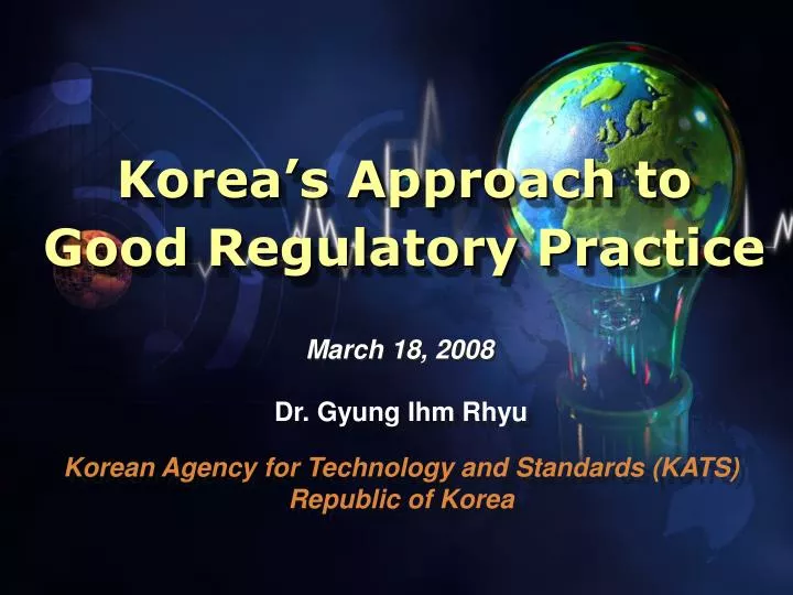 korea s approach to good regulatory practice