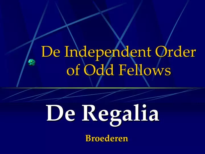 de independent order of odd fellows