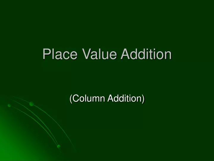place value addition