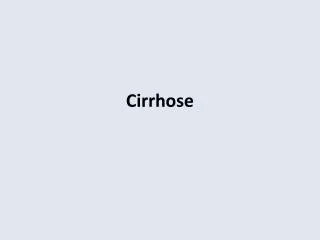 cirrhose