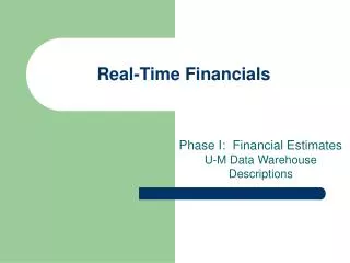 Real-Time Financials