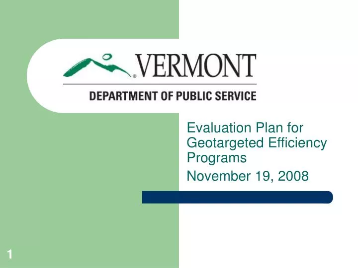 evaluation plan for geotargeted efficiency programs november 19 2008