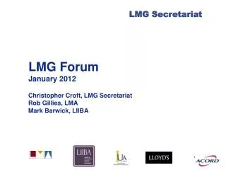 LMG Forum January 2012