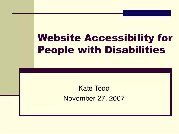 website accessibility for people with disabilities