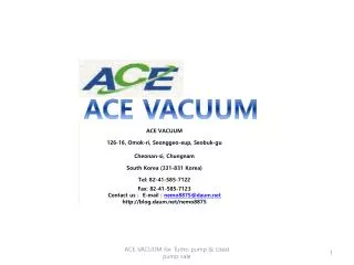 ACE VACUUM