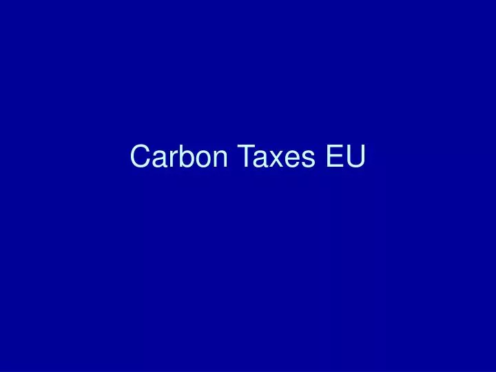 carbon taxes eu