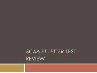 Scarlet Letter Test Review