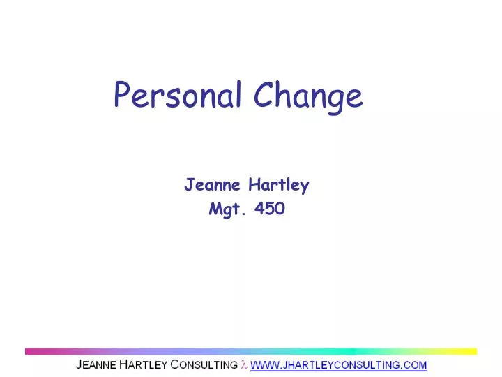 personal change