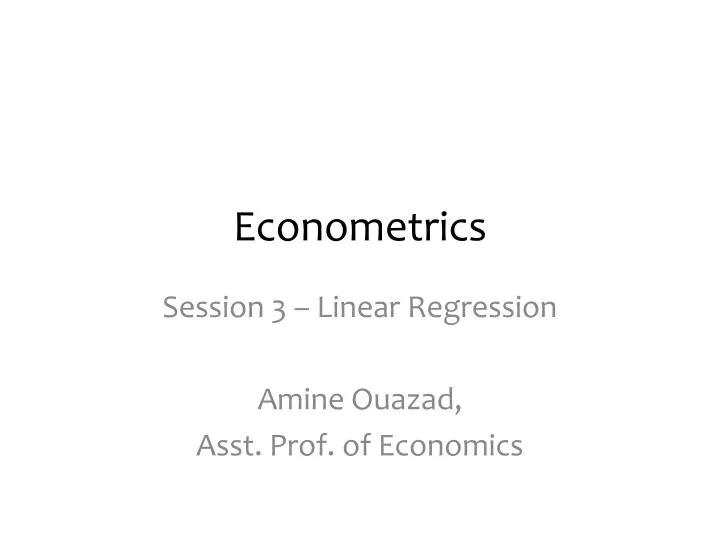 econometrics