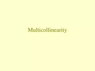Multicollinearity