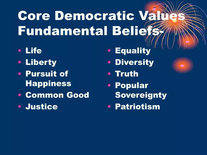 core democratic values fundamental beliefs