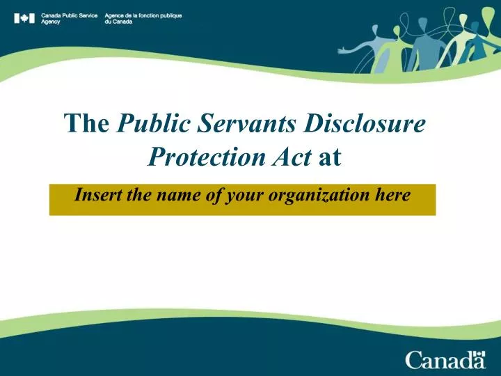 the public servants disclosure protection act at