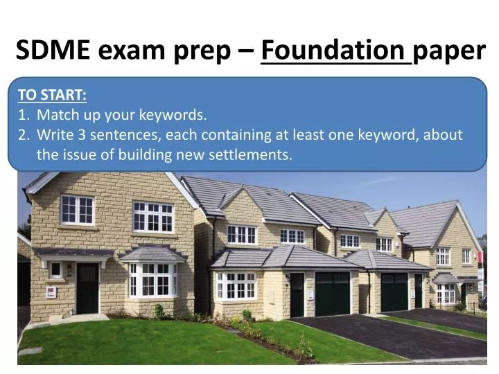 sdme exam prep foundation paper