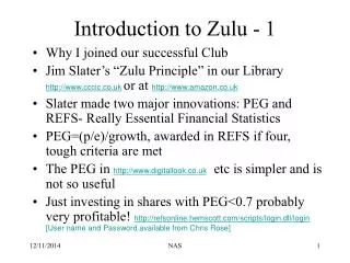 Introduction to Zulu - 1