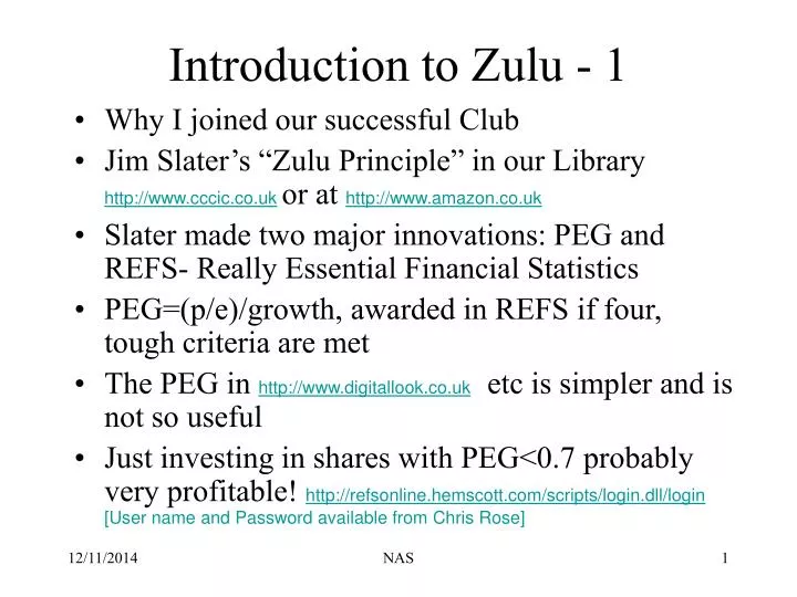 introduction to zulu 1