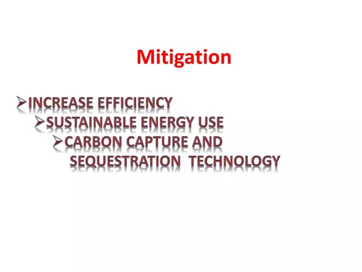 mitigation