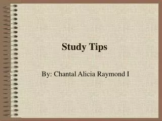 study tips