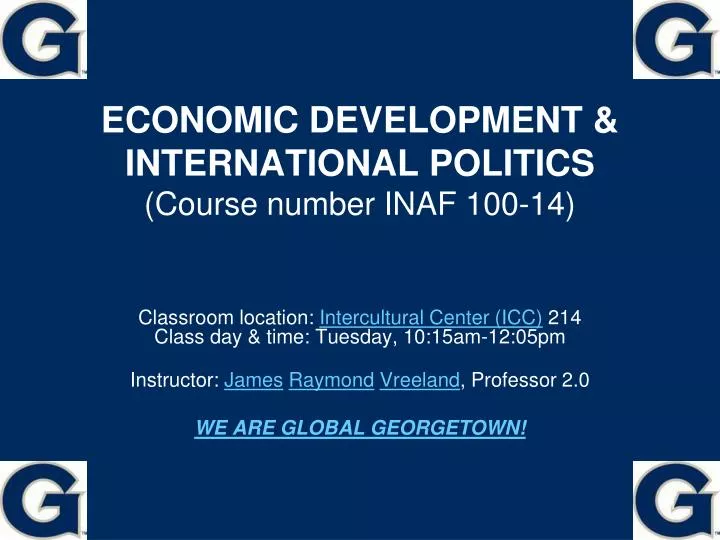 economic development international politics course number inaf 100 14