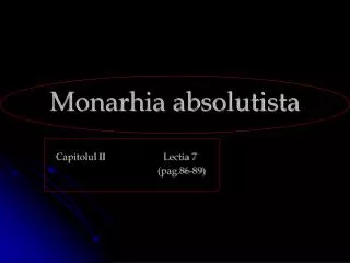 monarhia absolutista