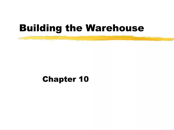 building the warehouse