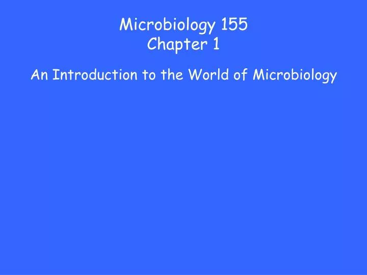 microbiology 155 chapter 1
