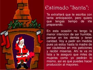 estimado santa