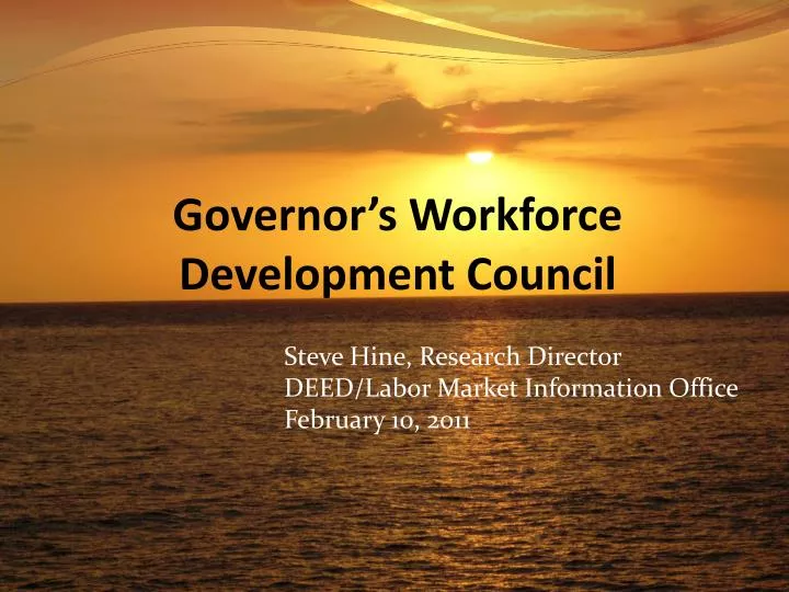 steve hine research director deed labor market information office february 10 2011