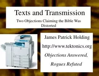 Texts and Transmission