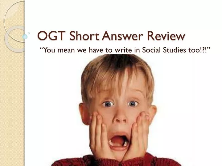 ogt short answer review
