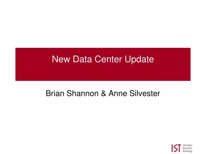 new data center update